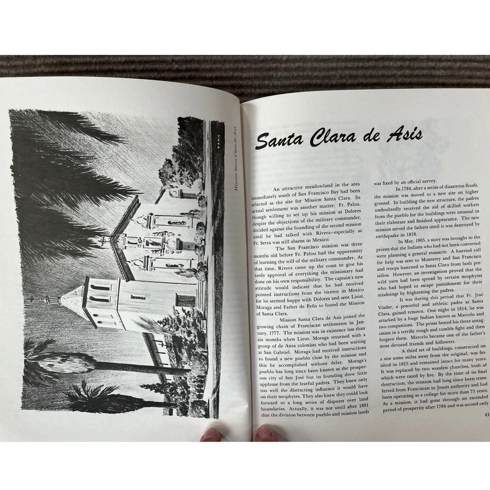 California's Missions Ralph B Wright Hahn Illustrated Vintage Softcover Book